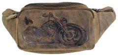 Echt Leder Gürteltasche Bauchtasche Motorrad