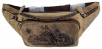 Echt Leder Gürteltasche Bauchtasche Motorrad