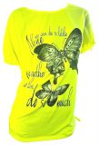 Tshirt Neongelb Schmetterling