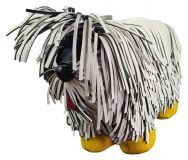 Designer Handtasche Wuschel Hund Weiß