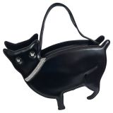 Designer Handtasche Schwarze Katze