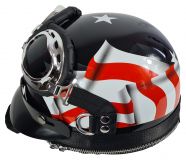 Designer Handtasche Motorradhelm Austria Star Österreichflagge